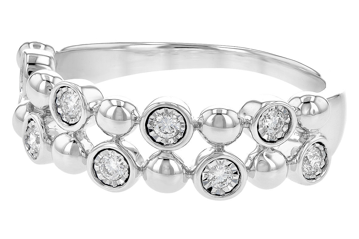 Allison Kaufman Diamond Wedding Band in 14K White Gold, 0.16 ctw, alternate view