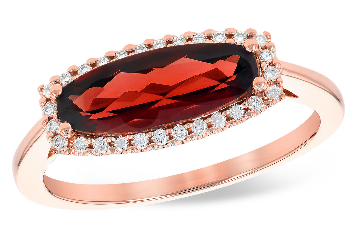 Allison Kaufman Garnet & Diamond Ring in 14K Rose Gold, 1.71 ctw
