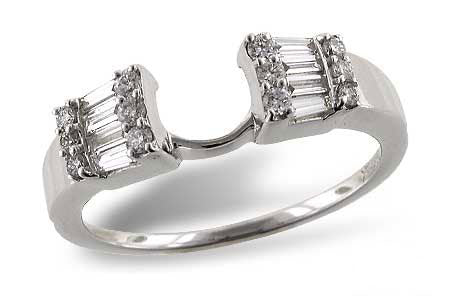 Allison Kaufman Baguette Diamond Band Enhancer in 14K White Gold, 0.37 ctw
