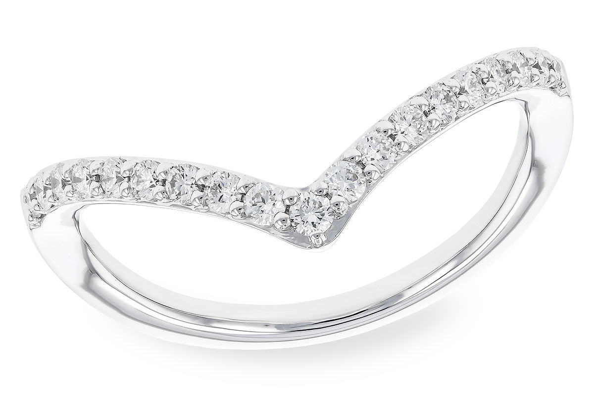Allison Kaufman Diamond Wedding Band in 14K White Gold, 0.25 ctw (W2544)