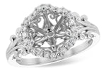 Allison Kaufman Diamond Engagement Ring Semi-Mount in 14K White Gold, 0.20 ctw (L7777)