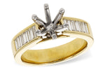 Allison Kaufman Baguette Diamond Engagement Ring Semi-Mount in 14K Yellow Gold, 0.50 ctw (L7870)