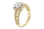 Allison Kaufman Diamond Engagement Ring Semi-Mount in 14K Yellow Gold, 0.16 ctw (L7718), alternate view