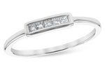 Allison Kaufman Princess-Cut Diamond Ring in 14K White Gold, 0.11 ctw