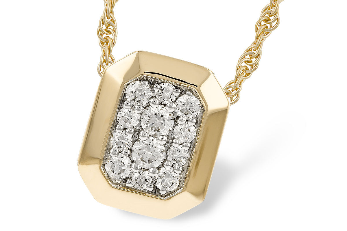 Allison Kaufman Diamond Necklace in 14K Yellow Gold, 0.25 ctw (N8710)