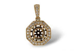 Allison Kaufman Diamond Pendant Semi-Mount in 14K Yellow Gold, 0.14 ctw
