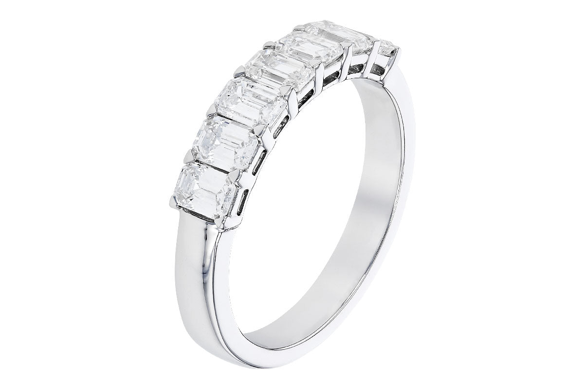 Allison Kaufman Fancy-Cut Diamond Wedding Band in 14K White Gold, 1.33 ctw, alternate view