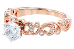 Allison Kaufman Diamond Engagement Ring Semi-Mount in 14K Rose Gold, 0.12 ctw (L7750), alternate view