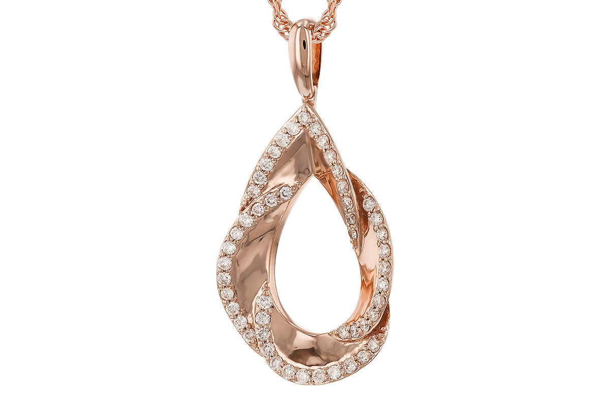 Allison Kaufman Diamond Necklace in 14K Rose Gold, 0.25 ctw (N8455), alternate view