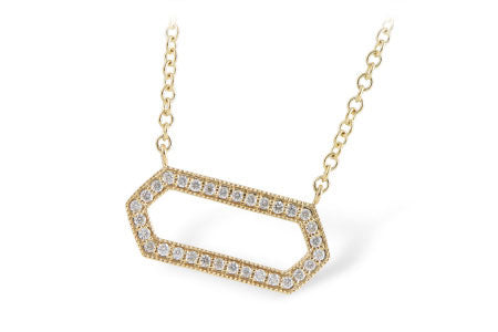 Allison Kaufman Diamond Necklace in 14K Yellow Gold, 0.19 ctw (N7825)
