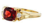 Allison Kaufman Garnet & Diamond Ring in 14K Yellow Gold, 1.75 ctw (D6052), alternate view