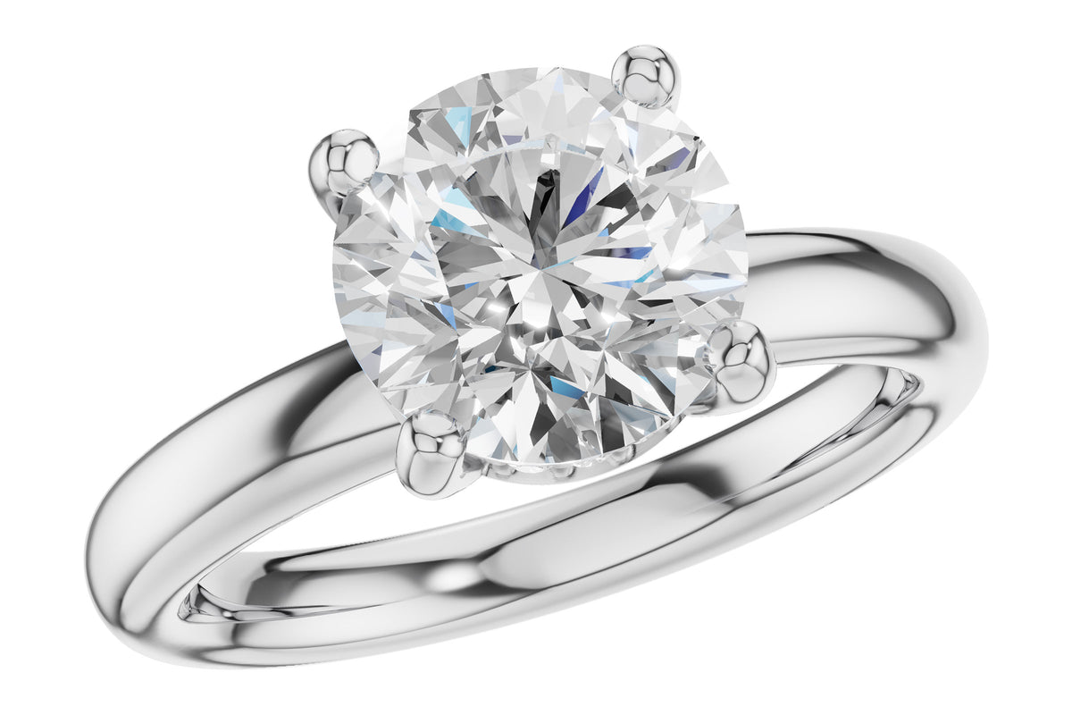 Allison Kaufman Diamond Engagement Ring Semi-Mount in 14K White Gold, 0.06 ctw (L7947)