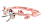 Allison Kaufman Engagement Ring Semi-Mount in 14K Rose Gold (L7908), alternate view