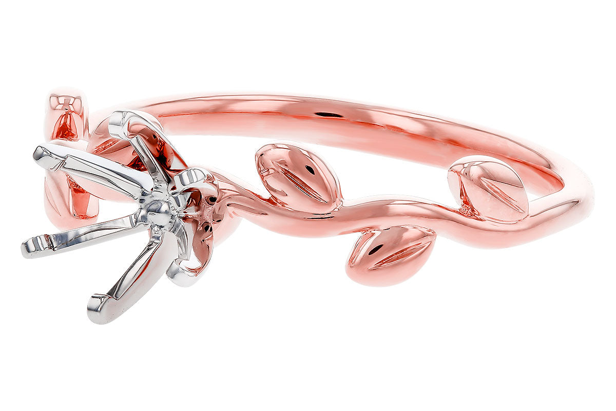 Allison Kaufman Engagement Ring Semi-Mount in 14K Rose Gold (L7908), alternate view