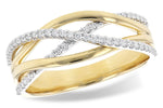 Allison Kaufman Diamond Wedding Band in 14K Yellow & White Gold, 0.17 ctw