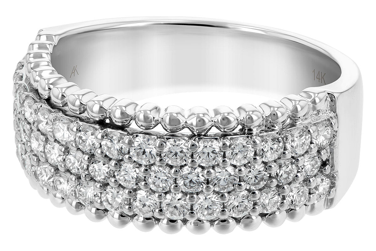 Allison Kaufman Diamond Wedding Band in 14K White Gold, 1.00 ctw, alternate view