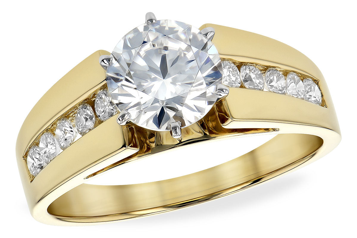 Allison Kaufman Diamond Engagement Ring Semi-Mount in 14K Yellow Gold, 0.33 ctw (L7235)