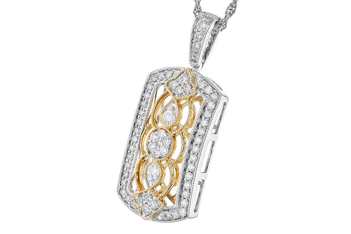Allison Kaufman Diamond Necklace in 14K Yellow & White Gold, 0.33 ctw (N8288), alternate view