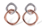 Allison Kaufman Diamond Earrings in 14K Yellow & White Gold, 0.14 ctw (E1590)
