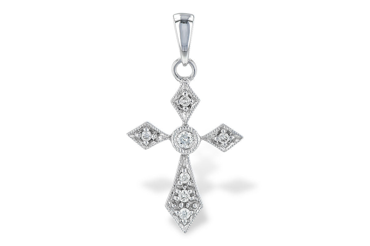 Allison Kaufman Diamond Pendant in 14K White Gold, 0.06 ctw (P6407)