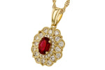 Allison Kaufman Ruby & Diamond Necklace in 14K Yellow Gold, 1.07 ctw, alternate view