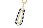 Allison Kaufman Sapphire & Diamond Necklace in 14K Yellow Gold, 0.94 ctw