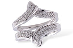 Allison Kaufman Diamond Ring Guard in 14K White Gold, 0.32 ctw (W1935)