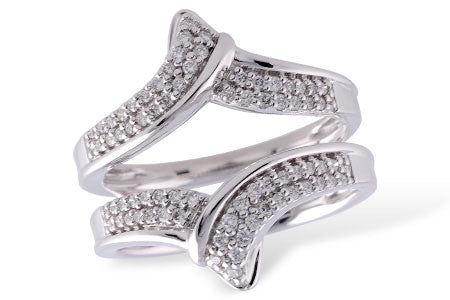 Allison Kaufman Diamond Ring Guard in 14K White Gold, 0.32 ctw (W1935)