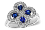 Allison Kaufman Sapphire & Diamond Ring in 14K White Gold, 0.96 ctw