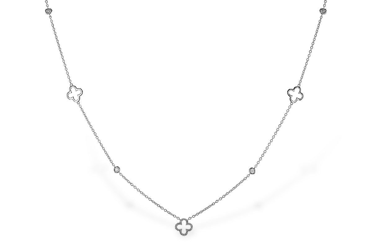 Allison Kaufman Diamond Necklace in 14K White Gold, 0.20 ctw (N8606)