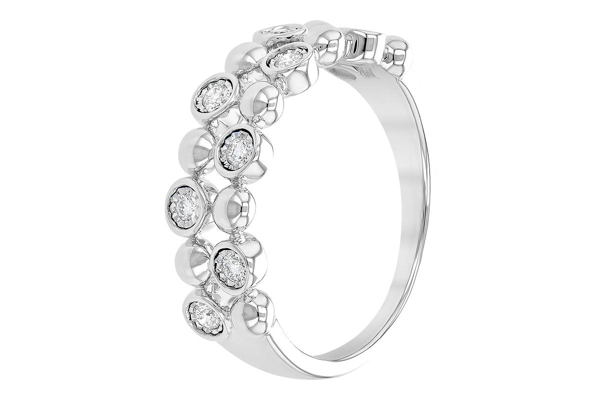 Allison Kaufman Diamond Wedding Band in 14K White Gold, 0.16 ctw, alternate view