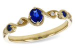 Allison Kaufman Sapphire & Diamond Ring in 14K Yellow Gold, 0.34 ctw