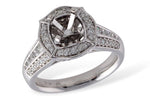 Allison Kaufman Diamond Engagement Ring Semi-Mount in 14K White Gold, 0.62 ctw (L7389)