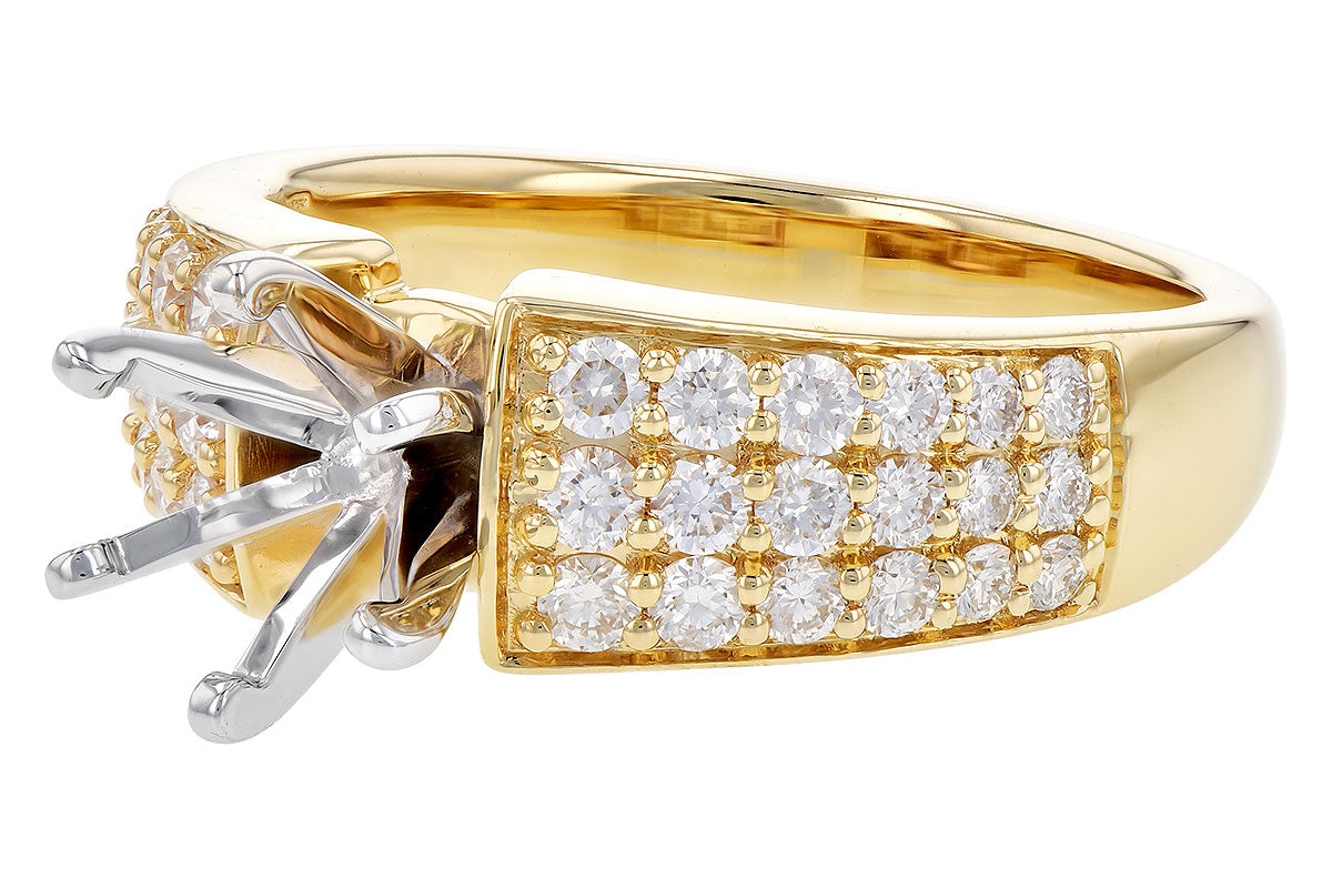 Allison Kaufman Diamond Engagement Ring Semi-Mount in 14K Yellow Gold, 0.75 ctw (L7819), alternate view