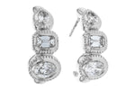 Allison Kaufman Fancy-Cut Diamond Earrings in 14K White Gold, 0.68 ctw