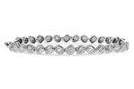 Allison Kaufman Fancy-Cut Diamond Bangle Bracelet in 14K White Gold, 1.00 ctw