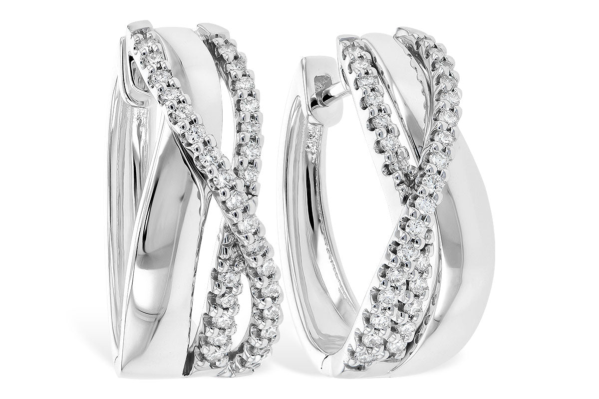 Allison Kaufman Diamond Earrings in 14K White Gold, 0.34 ctw (E2052)