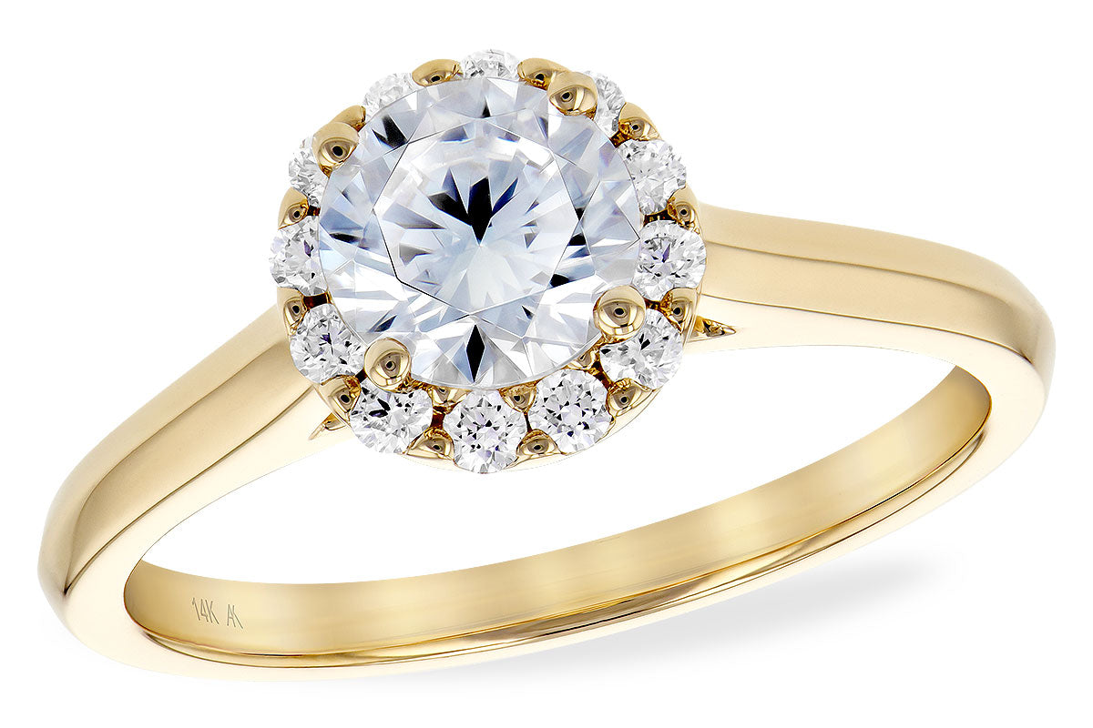 Allison Kaufman Diamond Engagement Ring Semi-Mount in 14K Yellow Gold, 0.19 ctw (LR113-19)