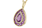 Allison Kaufman Amethyst & Diamond Necklace in 14K Yellow Gold, 2.05 ctw, alternate view