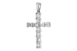 Allison Kaufman Baguette Diamond Pendant in 14K White Gold, 0.26 ctw, alternate view