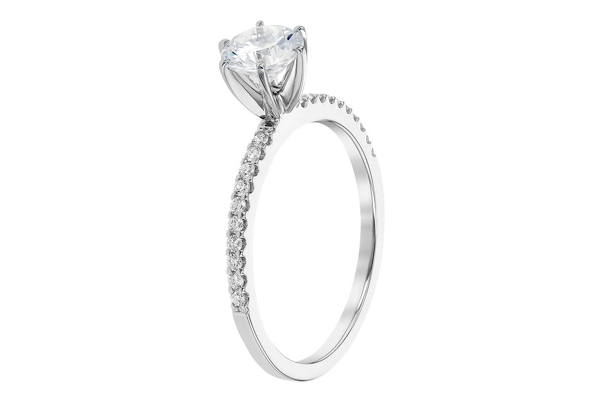 Allison Kaufman Diamond Engagement Ring Semi-Mount in 14K White Gold, 0.16 ctw (L7615), alternate view