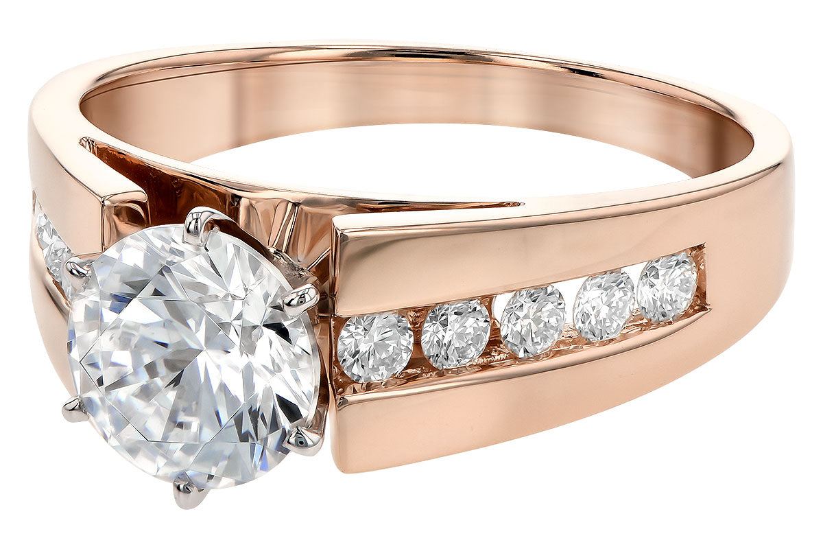 Allison Kaufman Diamond Engagement Ring Semi-Mount in 14K Rose Gold, 0.33 ctw (L7235), alternate view