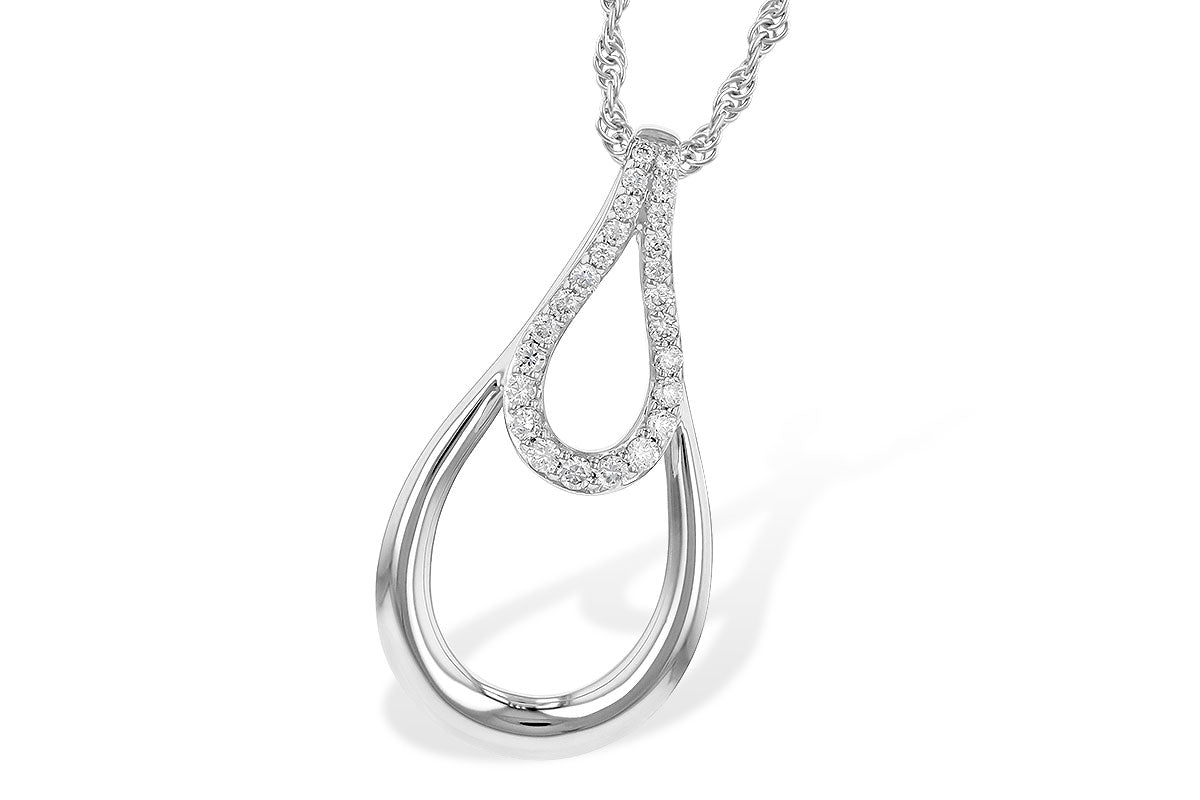 Allison Kaufman Diamond Necklace in 14K White Gold, 0.14 ctw (N8189)