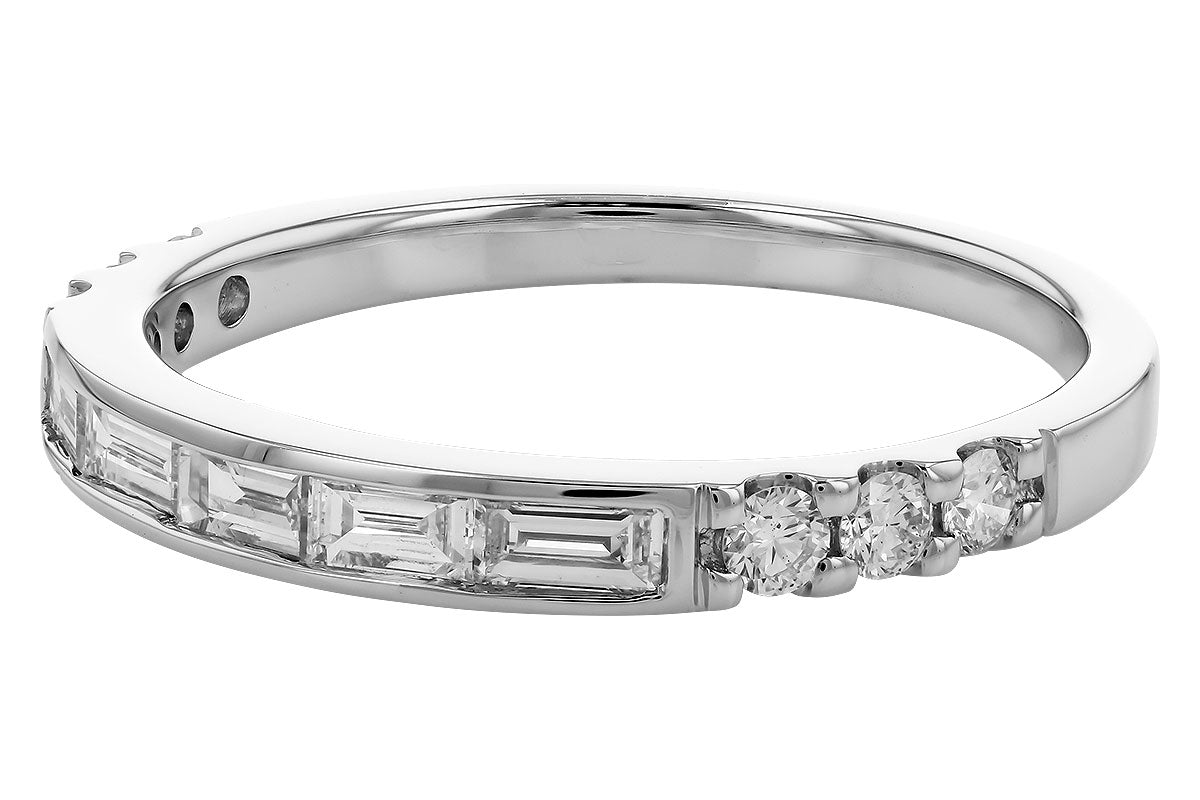 Allison Kaufman Baguette Diamond Wedding Band in 14K White Gold, 0.44 ctw, alternate view