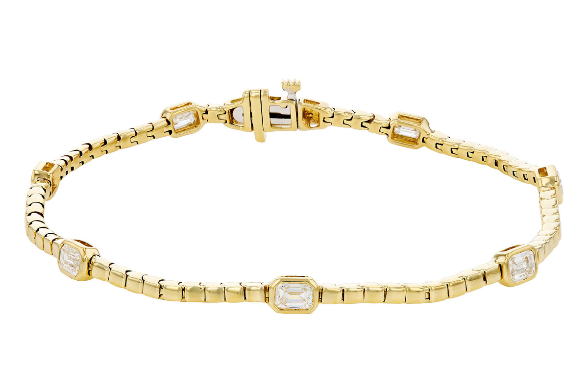 Allison Kaufman Fancy-Cut Diamond Bracelet in 14K Yellow Gold, 1.32 ctw