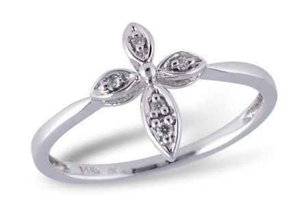 Allison Kaufman Diamond Ring in 14K White Gold, 0.03 ctw (D5142)