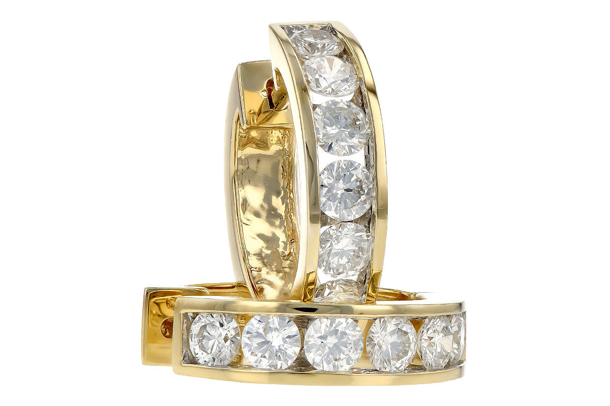 Allison Kaufman Diamond Earrings in 14K Yellow Gold, 2.00 ctw (ER100-2), alternate view