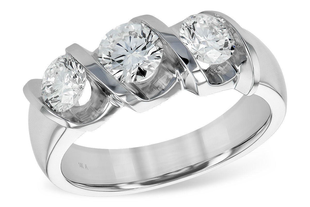 Allison Kaufman Diamond Wedding Band in 14K White Gold, 1.45 ctw