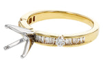 Allison Kaufman Baguette Diamond Engagement Ring Semi-Mount in 14K Yellow Gold, 0.40 ctw, alternate view