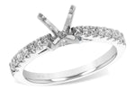 Allison Kaufman Diamond Engagement Ring Semi-Mount in 14K White Gold, 0.32 ctw (L7321)